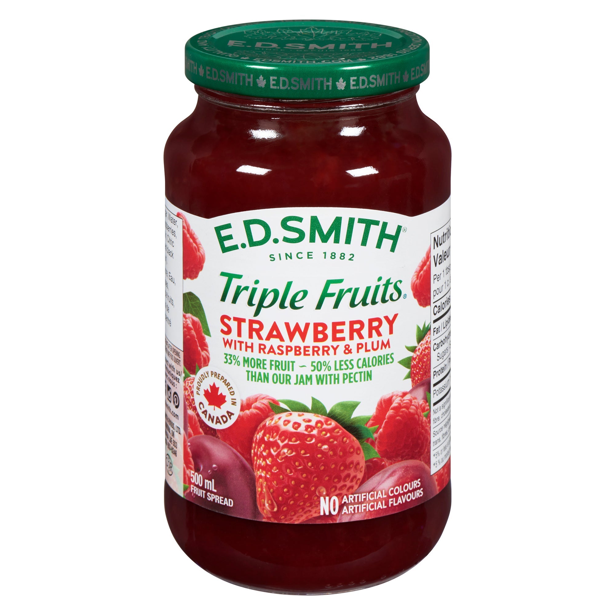 E.D.SMITH. Triple Fruits Strawberry with Raspberry and Plum Spread - 500ml