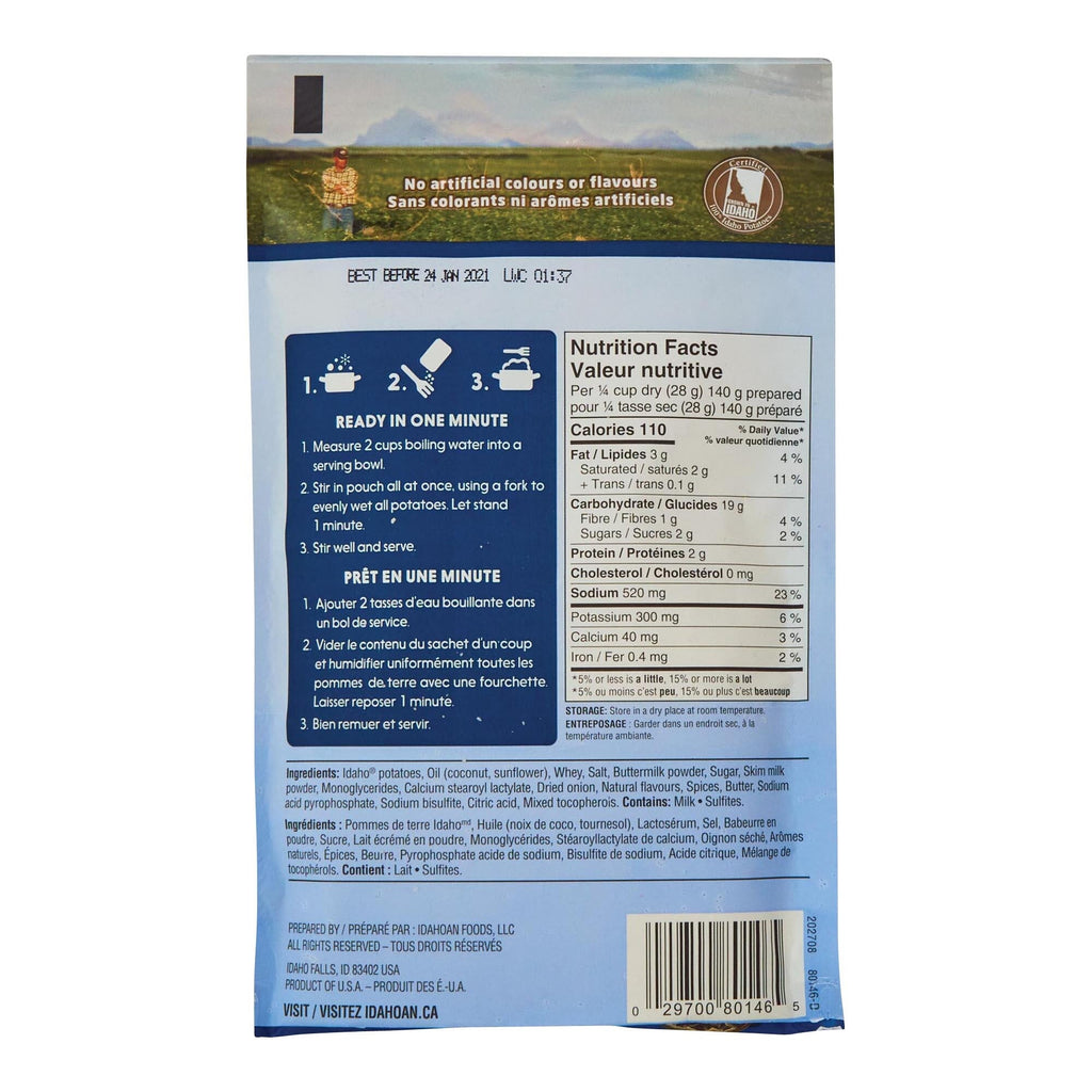 Idahoan Butter and Herb Mashed Potatoes - 113g