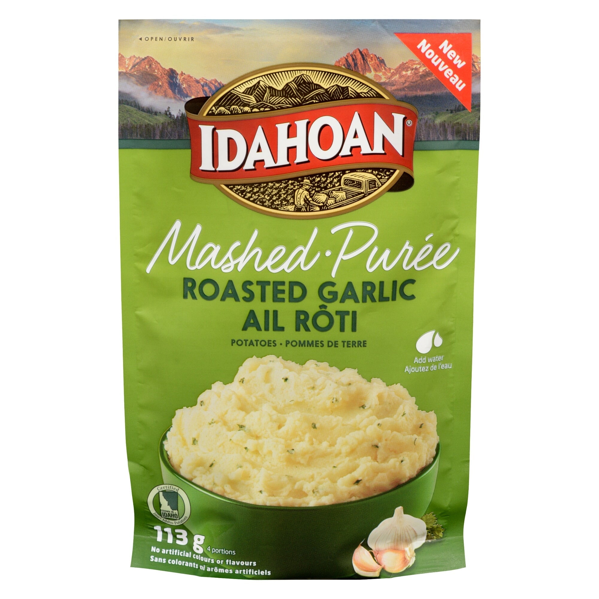Idahoan Roasted Garlic Mashed Potatoes - 113g