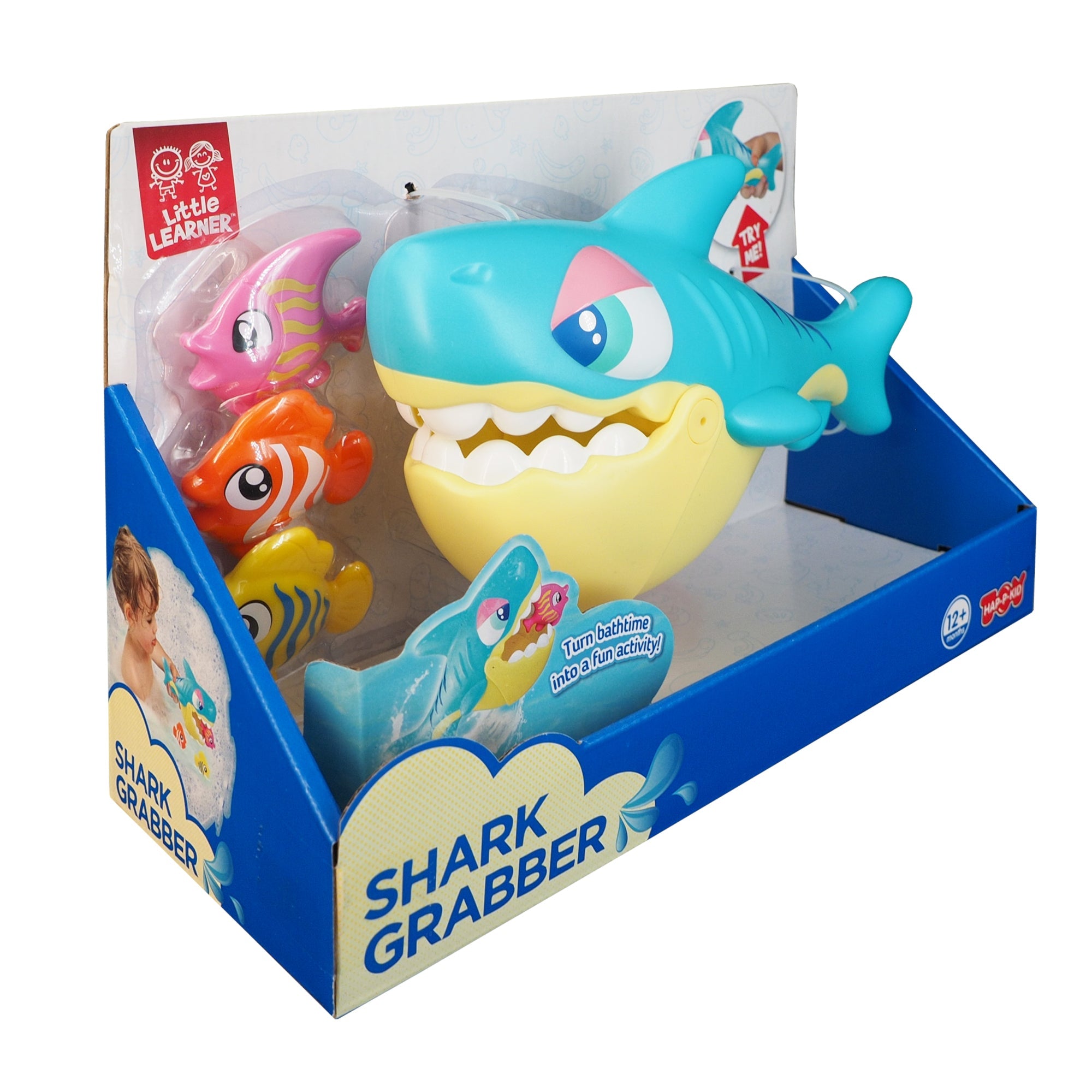 Happy Kid Toys Shark Fish Grabber Bath Toy, Multicolour