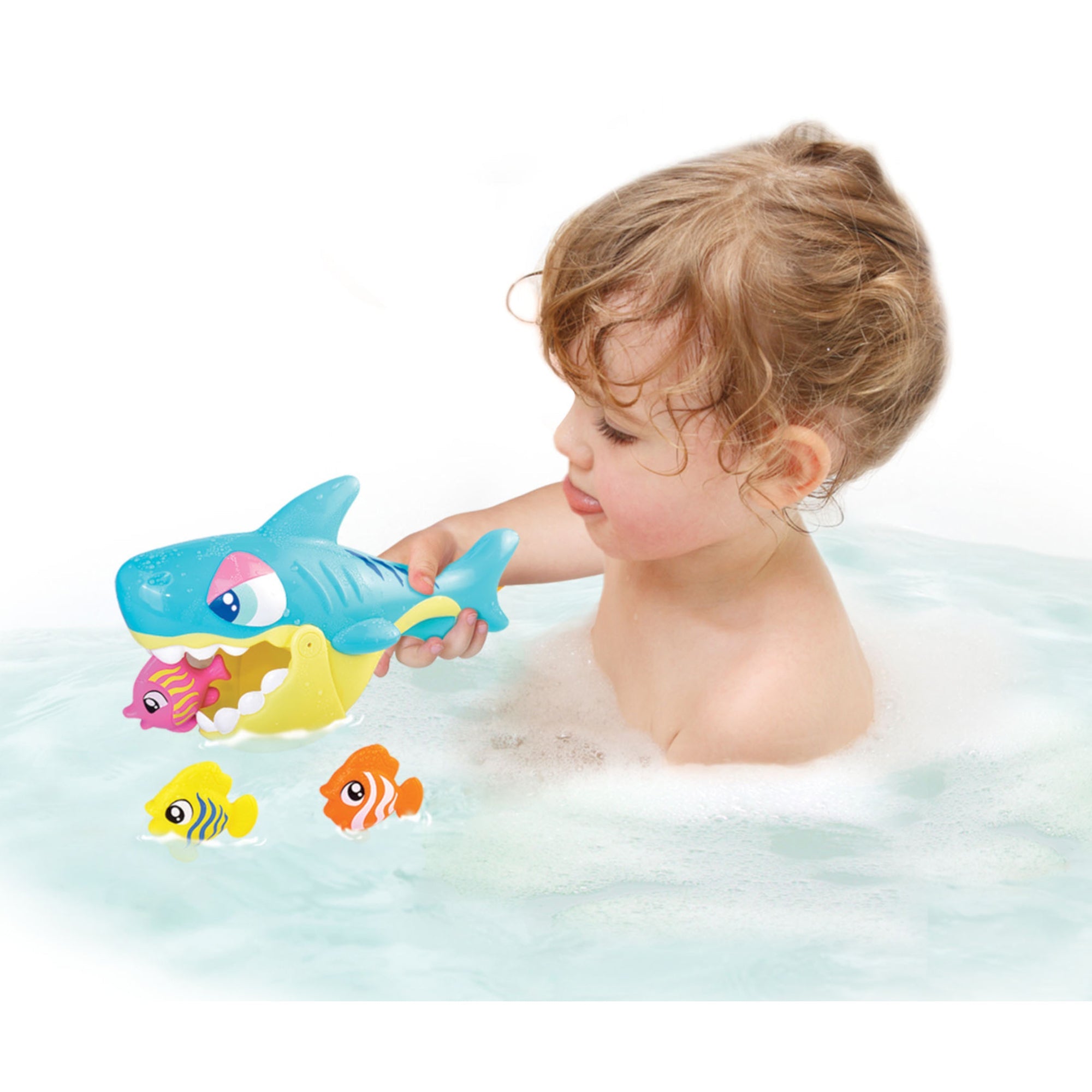 Happy Kid Toys Shark Fish Grabber Bath Toy, Multicolour