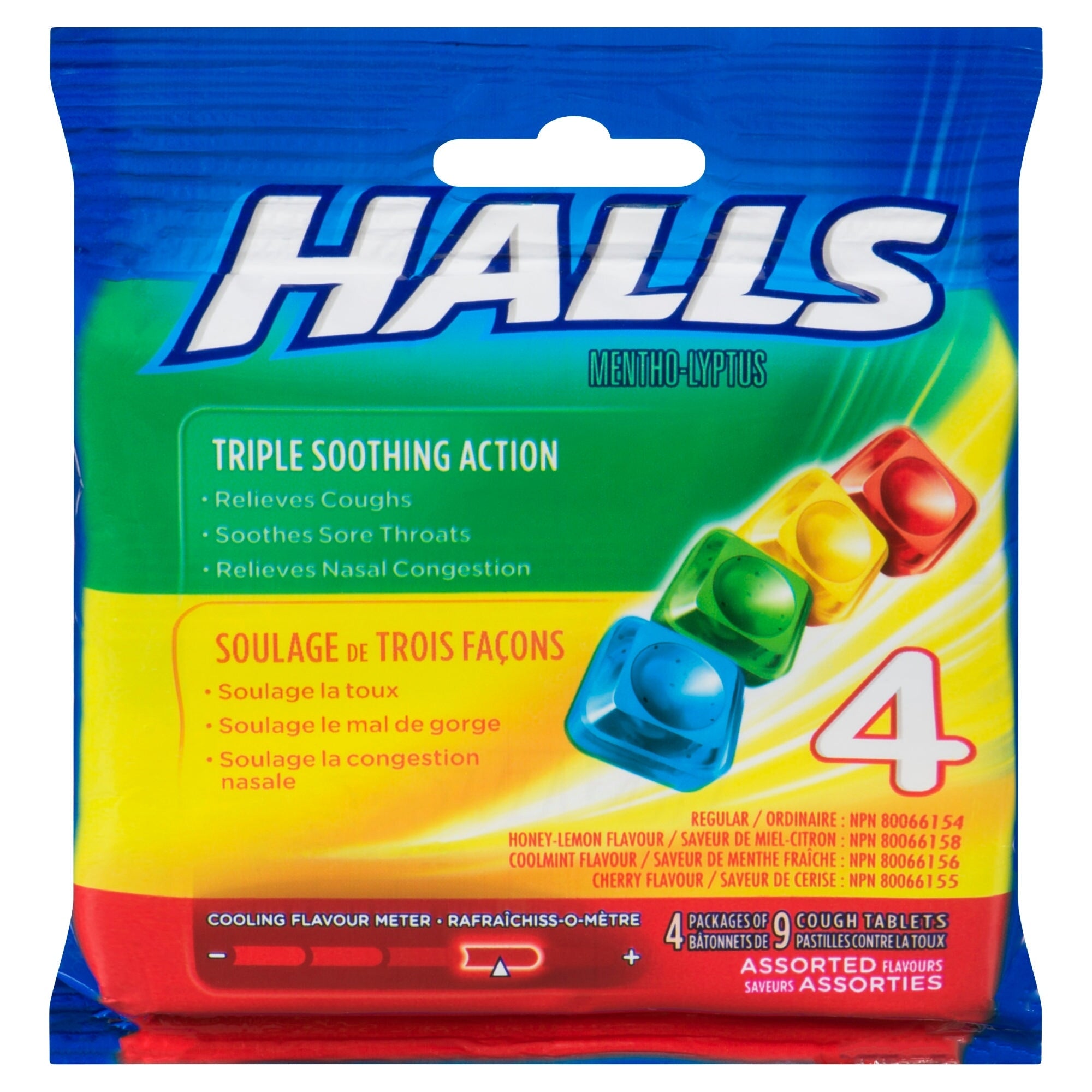 Halls Mentho-Lyptus Assorted Flavours Cough Tablets - 4pk.