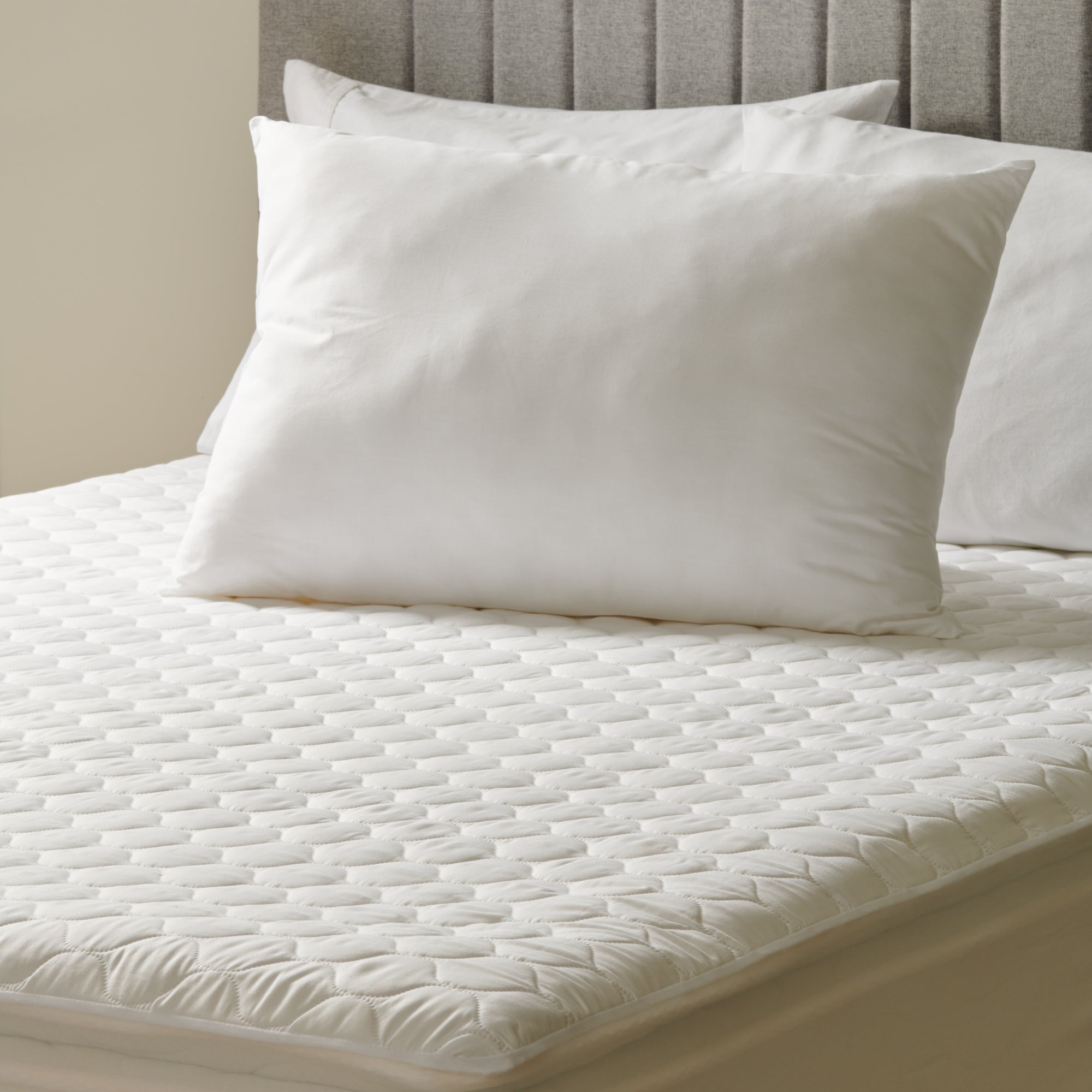 Cool Max Medium Firmness Cotton Pillow, Queen, White