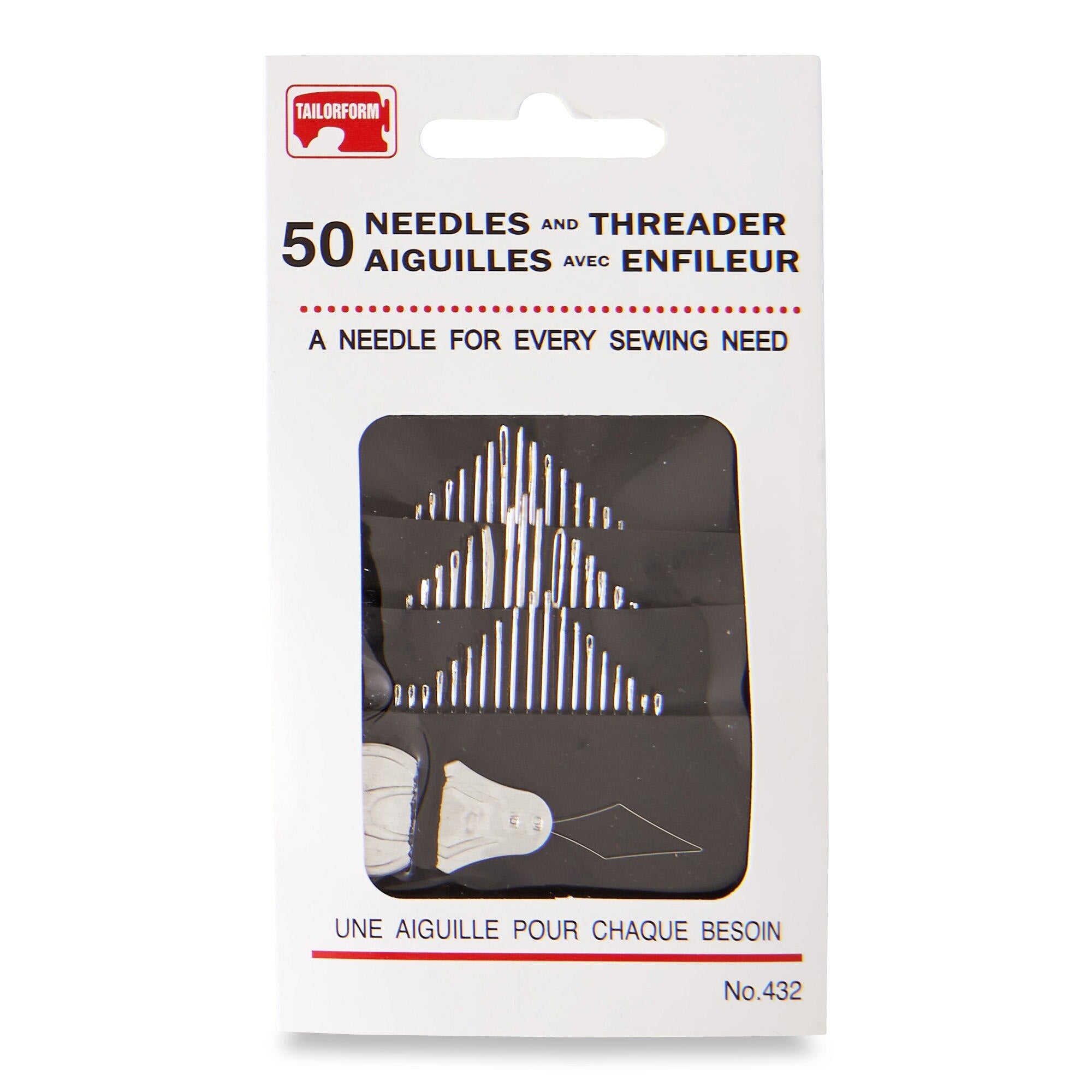 Sewing Needles with Thread, 50-Pack