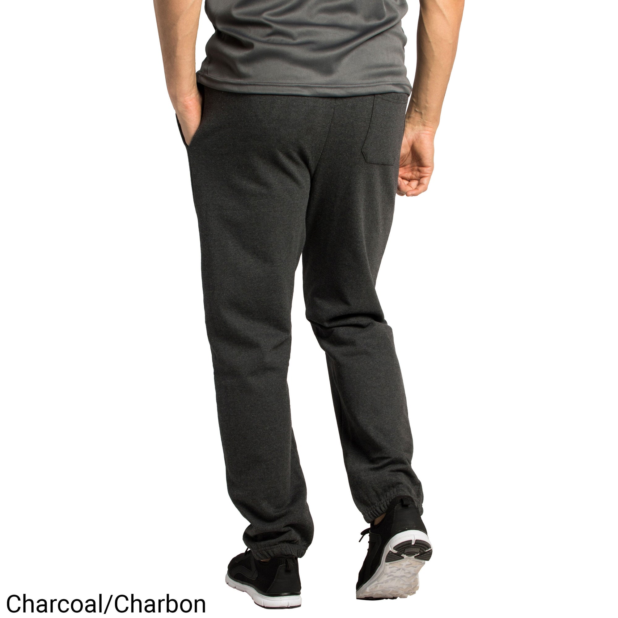 Mountain Ridge Men's Fleece Pants with Adjustable Drawstring and Elastic Ankle