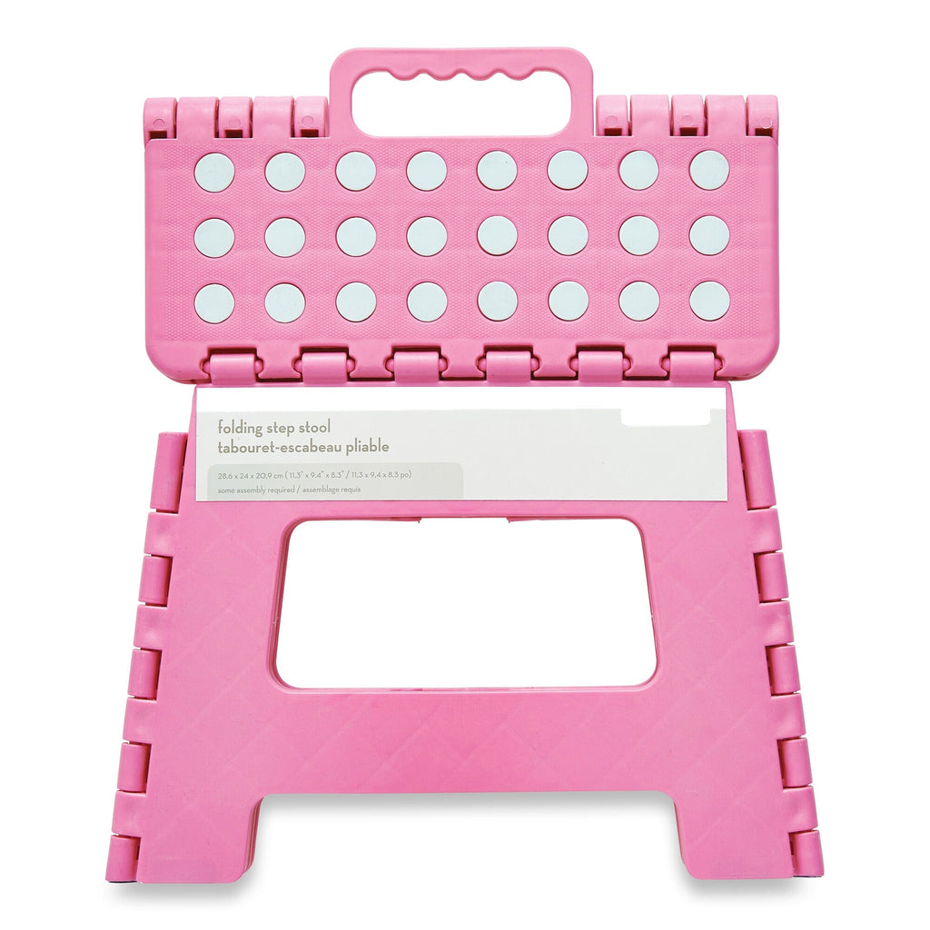 HomeStyles Folding Plastic Step Stool, Assorted Colours