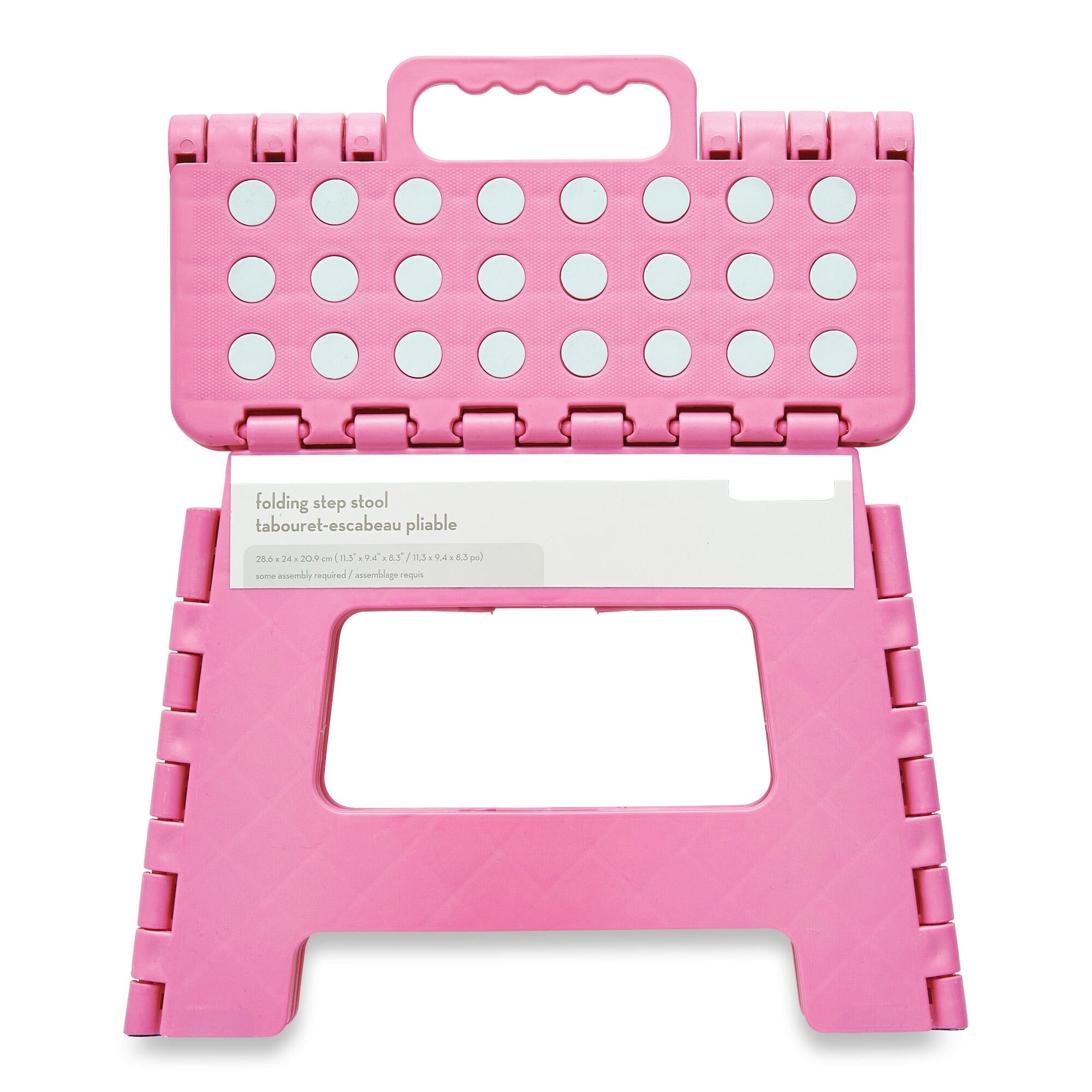 HomeStyles Folding Plastic Step Stool, Assorted Colours