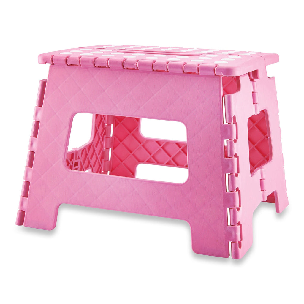 HomeStyles Folding Plastic Step Stool, Assorted Colours