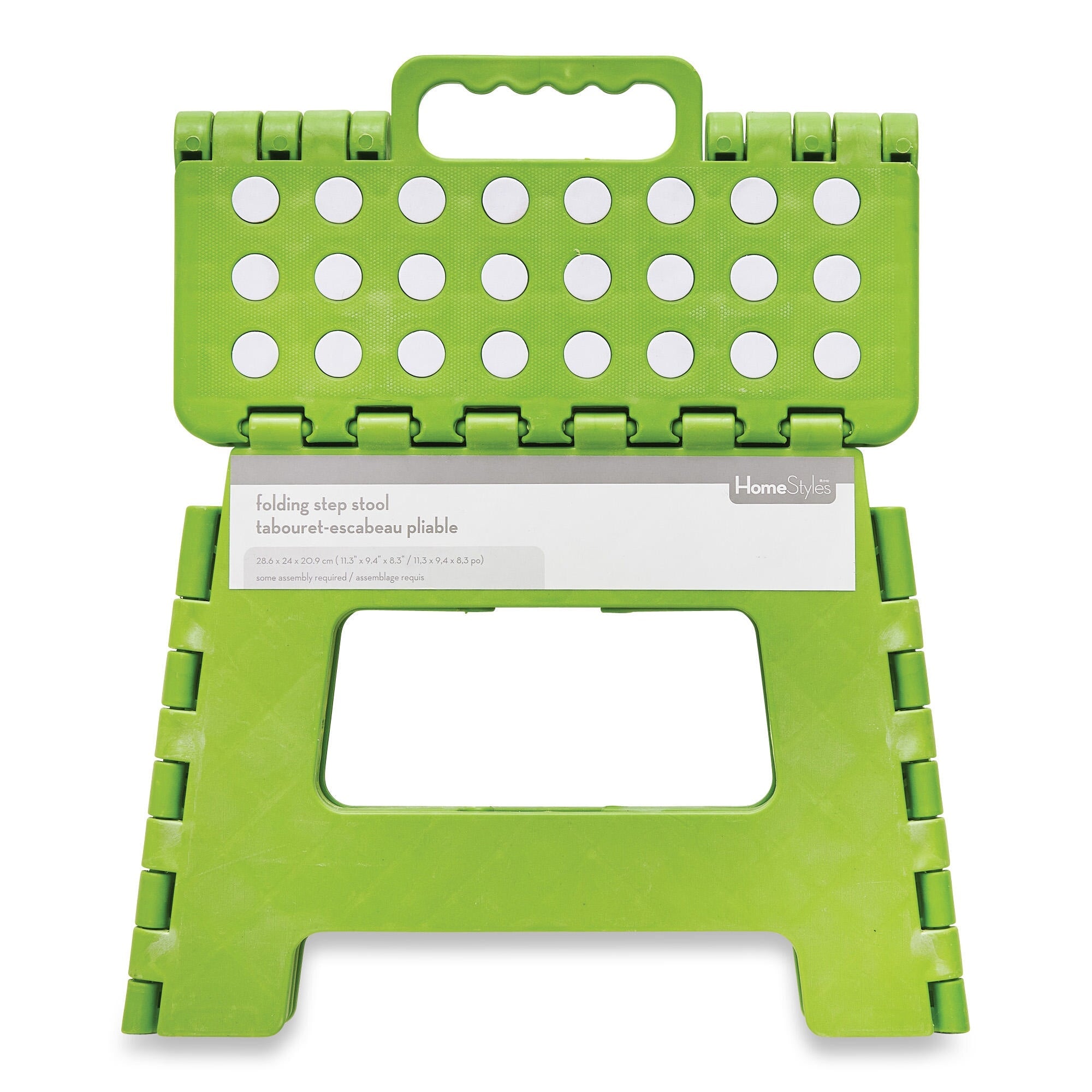 HomeStyles Folding Plastic Step Stool, Assorted Colours