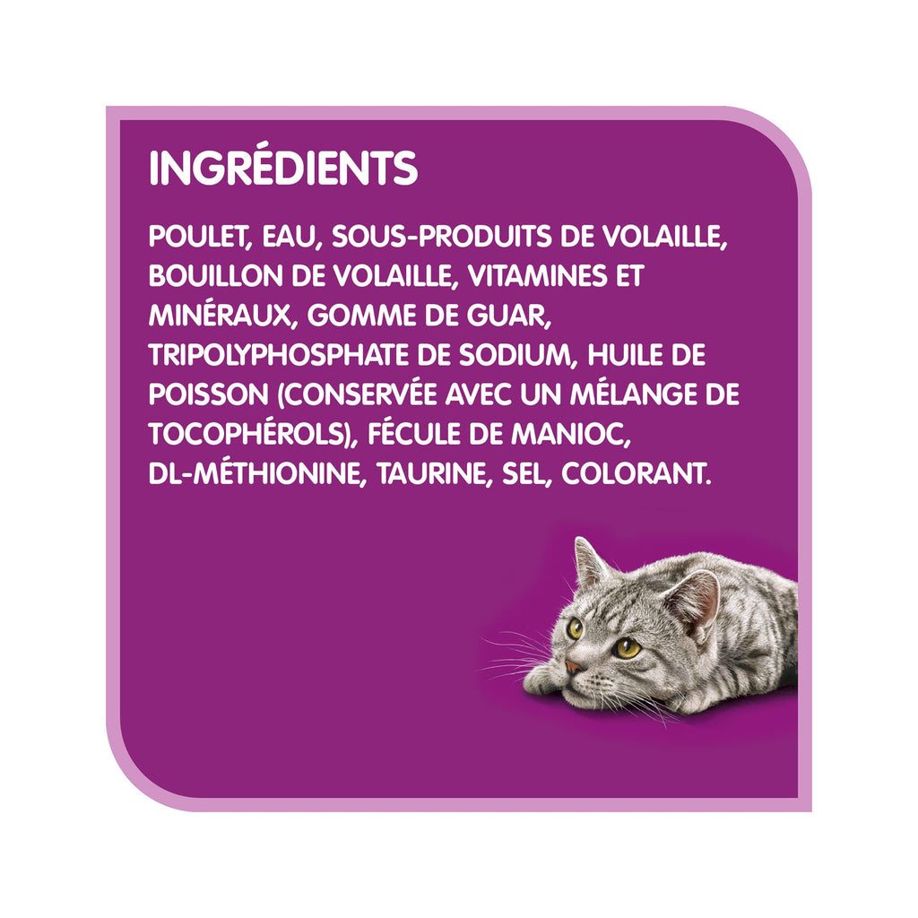 WHISKAS PERFECT PORTIONS Wet Cat Food Paté, Chicken, 75 g