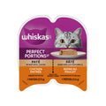 WHISKAS PERFECT PORTIONS Wet Cat Food Paté, Chicken, 75 g