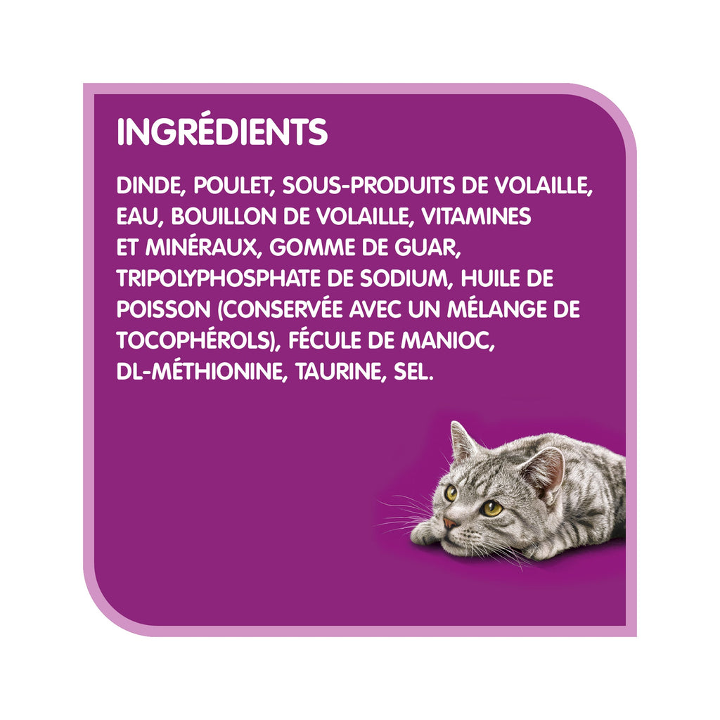 WHISKAS PERFECT PORTIONS Wet Cat Food Paté, Turkey, 75 g
