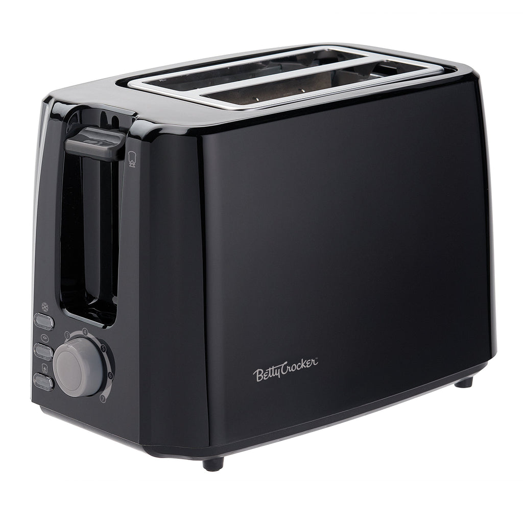 Betty Crocker Plastic 2-Slice Toaster with Automatic Shut-off, Black
