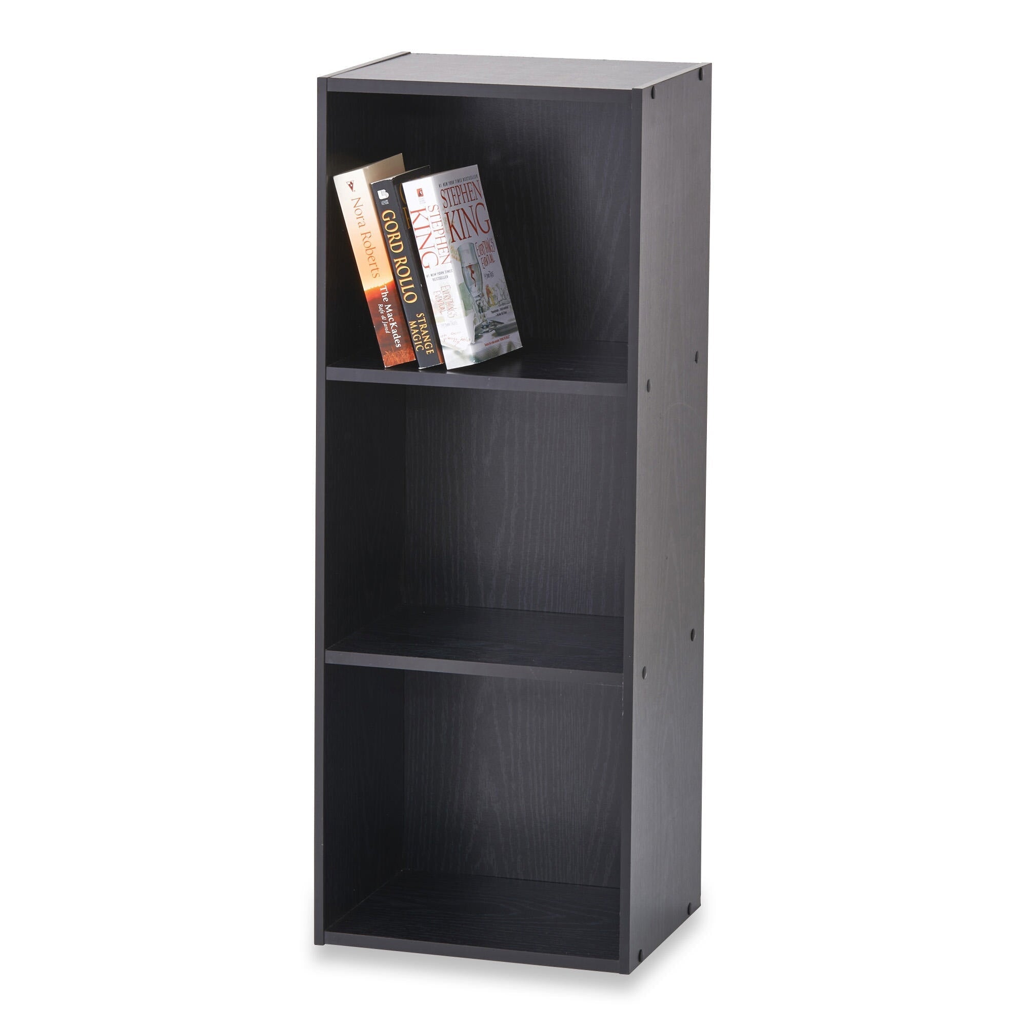 HomeStyles 3-Tier Particle Board Bookcase, Black