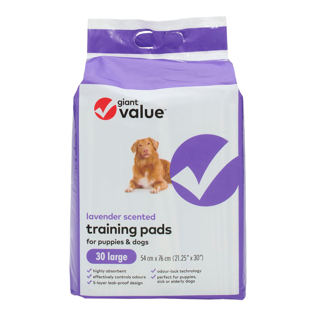 Giant Value Puppy Training Pads, 30-Pack