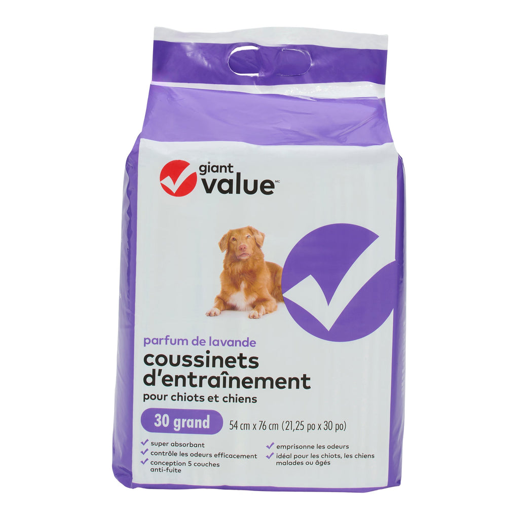 Giant Value Puppy Training Pads, 30-Pack
