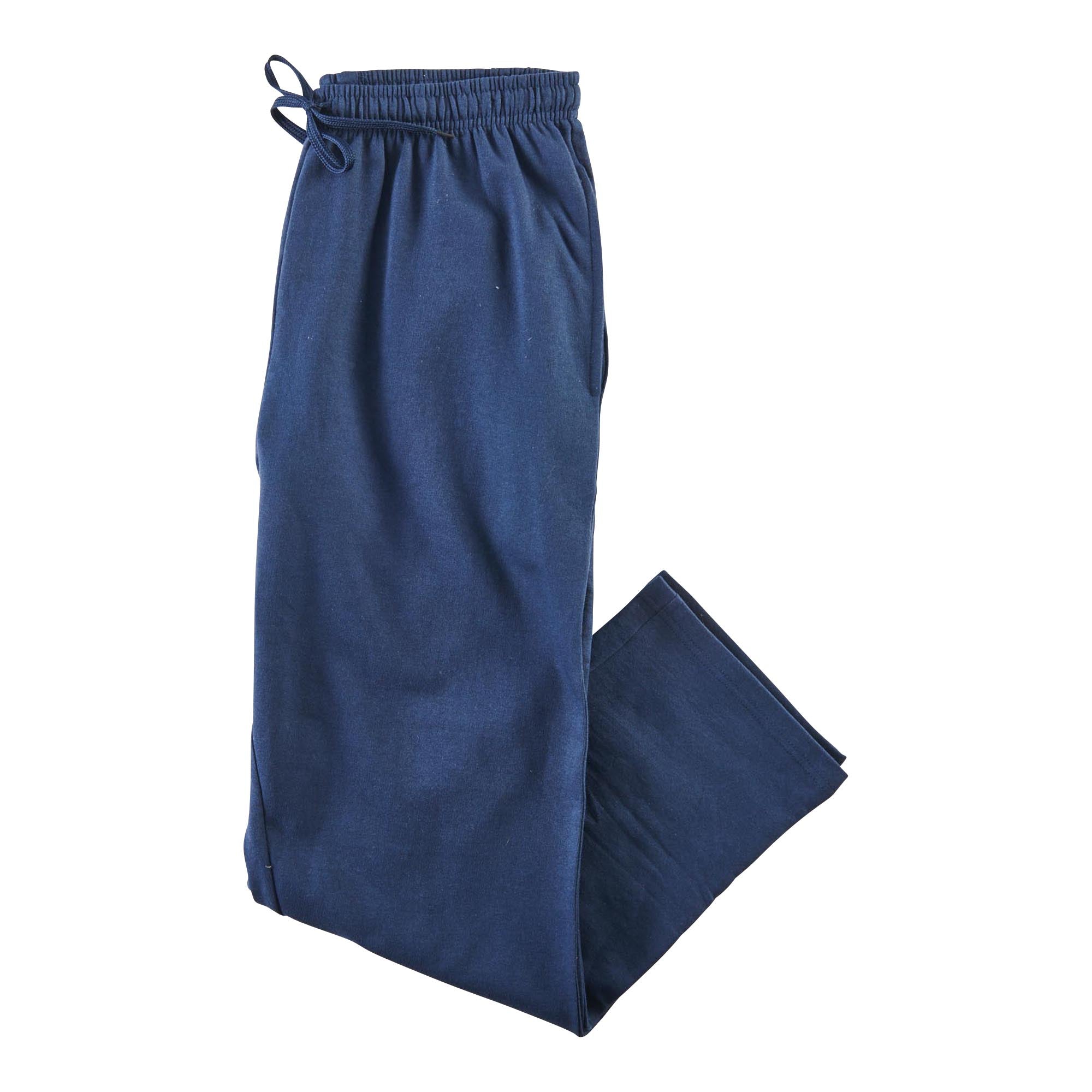 Mountain Ridge Men's Fleece Pants with Hemmed Ankle and Two On-Seam Pockets, Navy