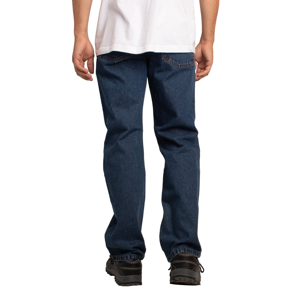 Mountain Ridge Men's Denim Pants with Zip and Button Fly, Blue
