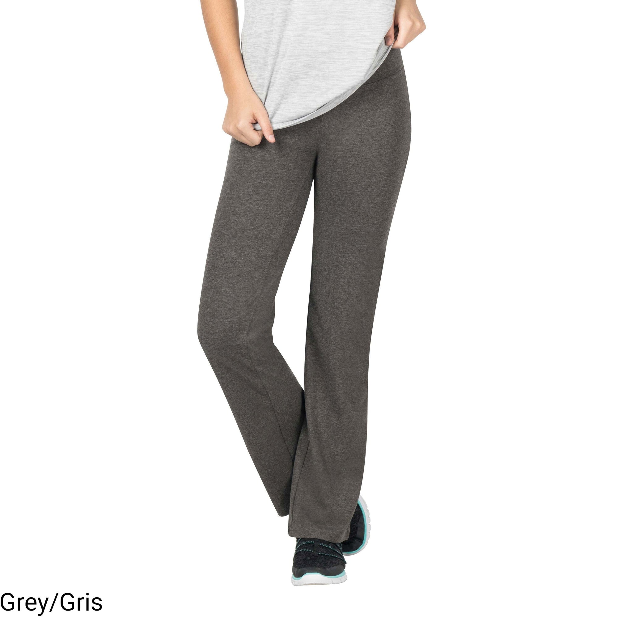 ACX Active Women's Mid-Rise Slim Yoga Pants with Comfort Waistband