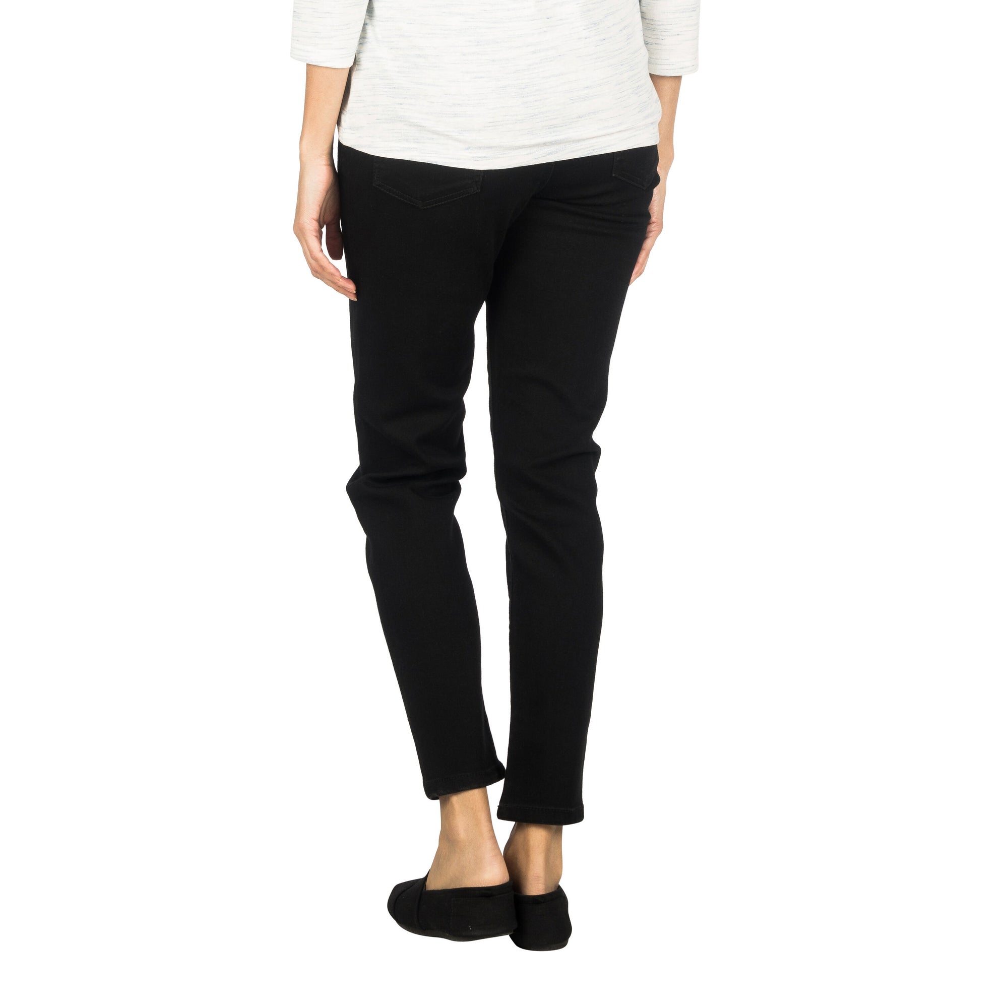 mySTYLE Women's Mid-Rise Stretch Short Length Skinny Jeans, Dark Blue