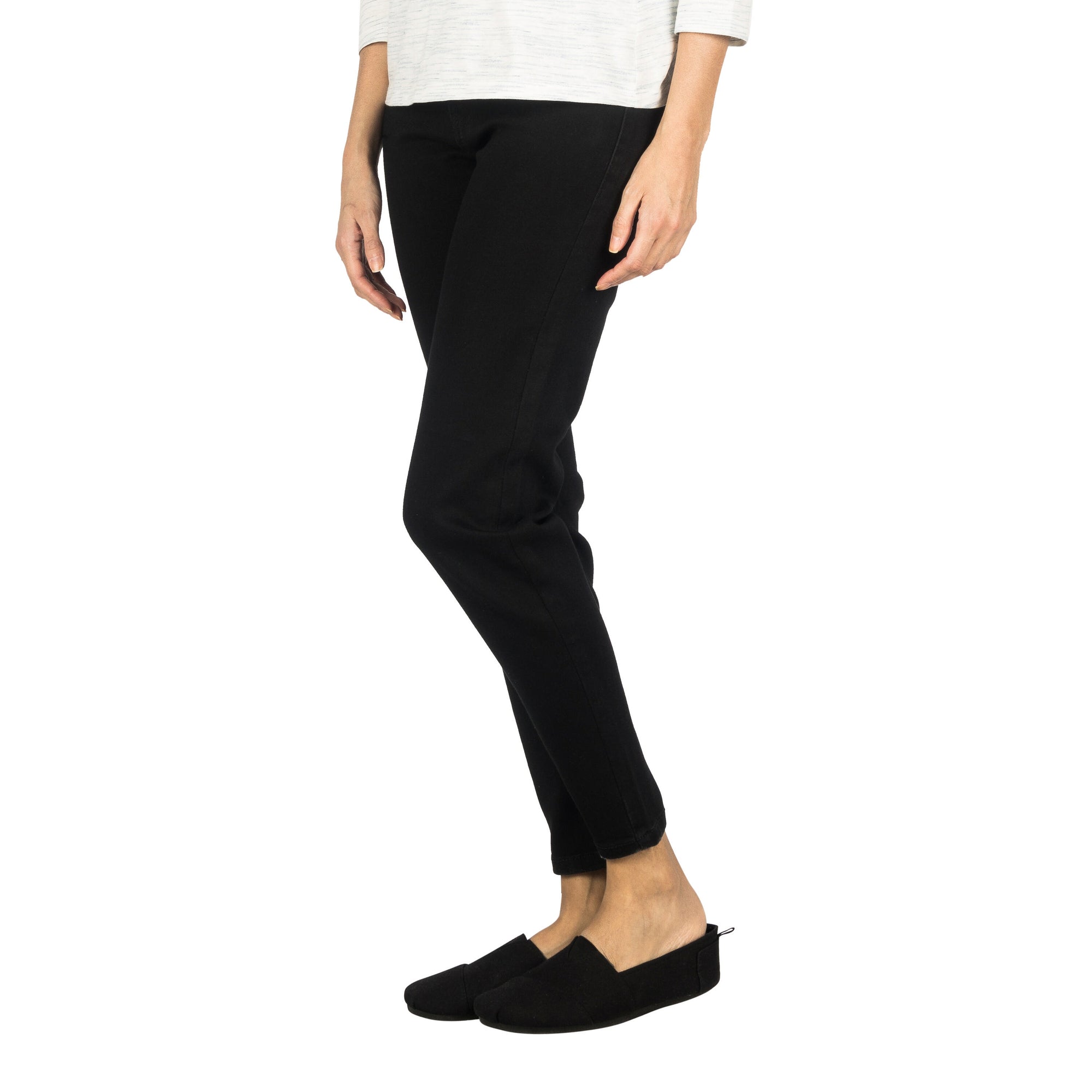 mySTYLE Women's Mid-Rise Stretch Short Length Skinny Jeans, Dark Blue