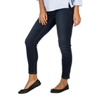mySTYLE Women's Mid-Rise Stretch Short Length Skinny Jeans, Dark Blue