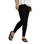 lily morgan Women's Mid-Rise Viscose Leggings with Comfort Waistband, Black