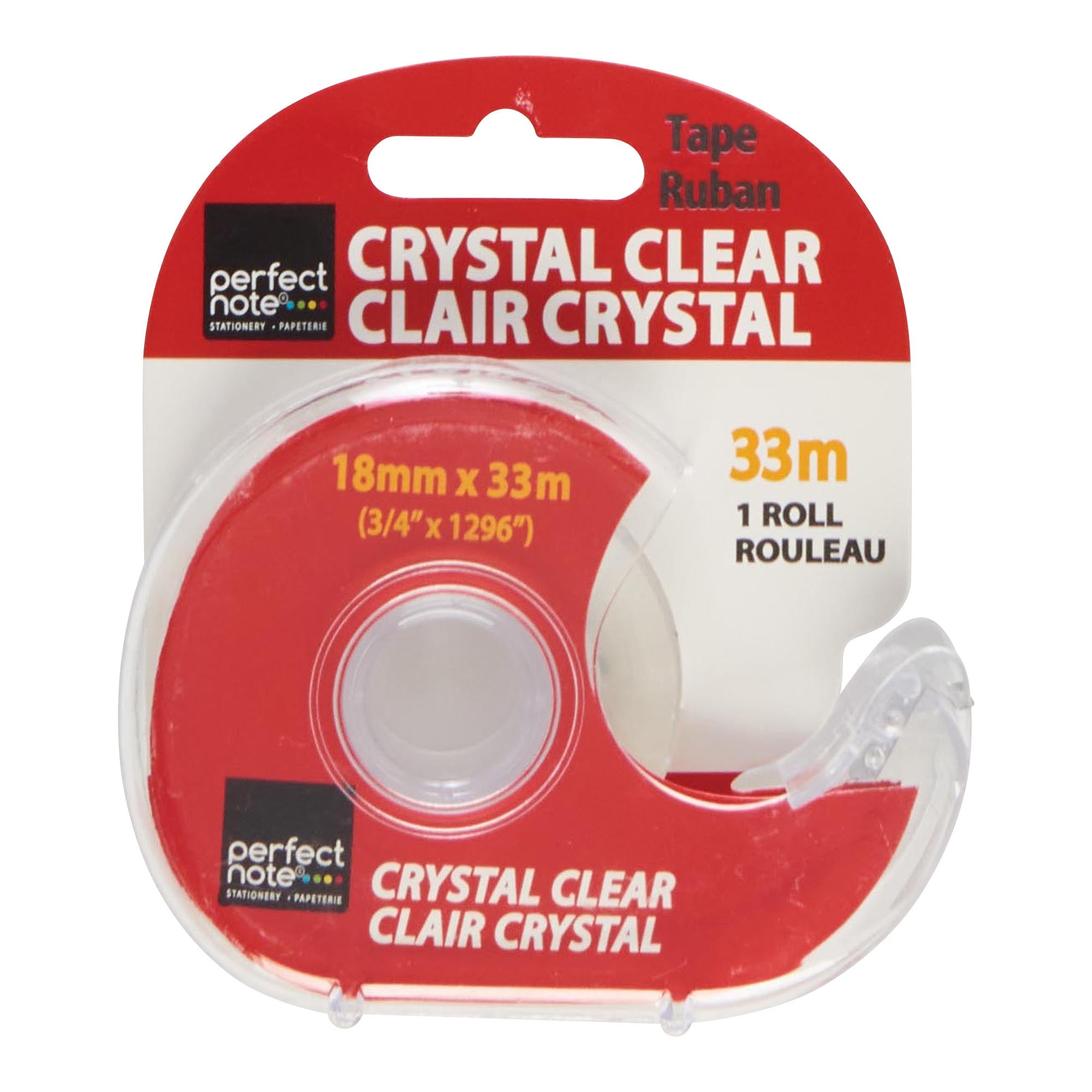 Perfect Note Crystal Tape, 33-m, Clear