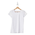 mySTYLE Women's Short Sleeve Stretch Scoop Neck T-Shirt, White