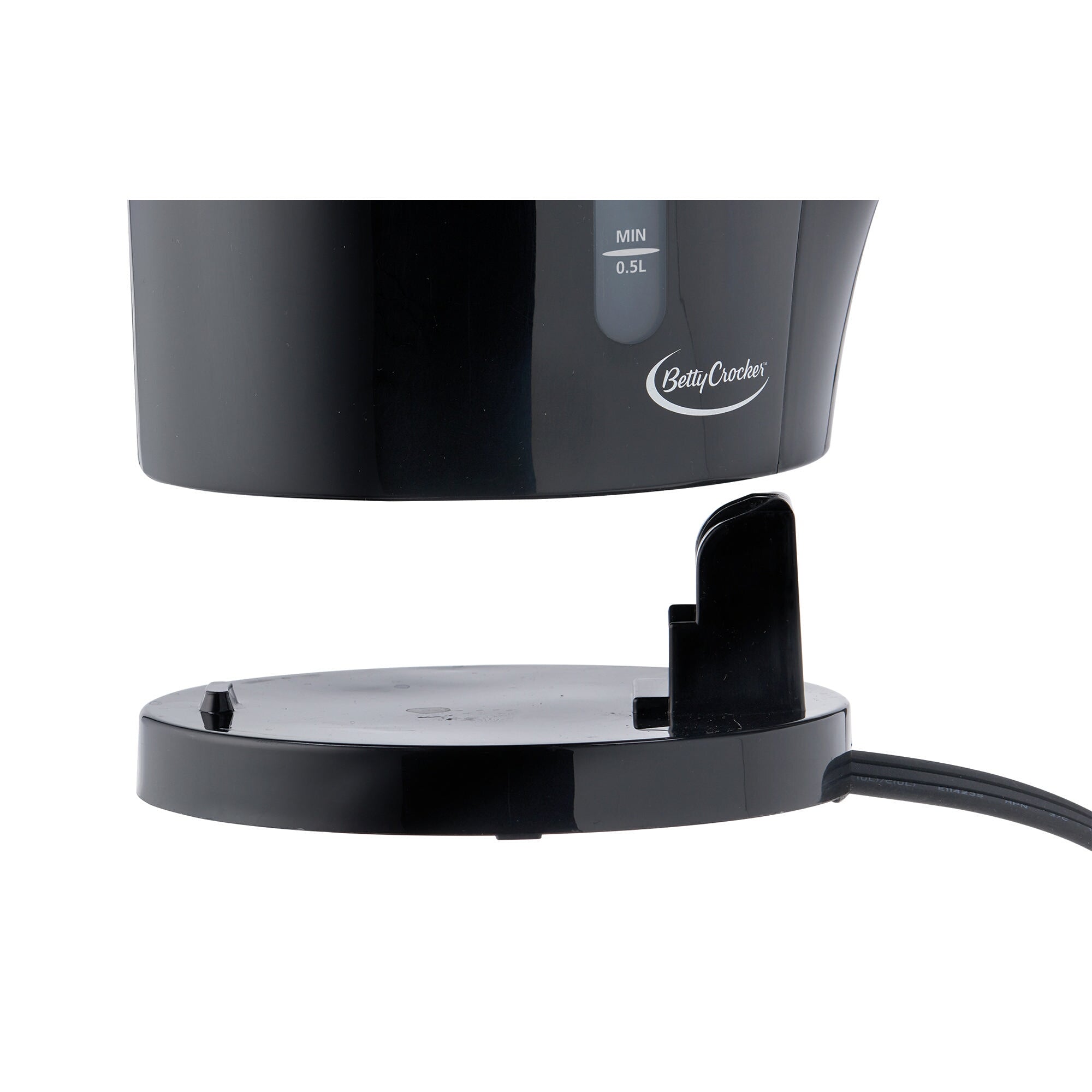 Betty Crocker Cordless Kettle with Water Level Indicator, Black, 1.7-L