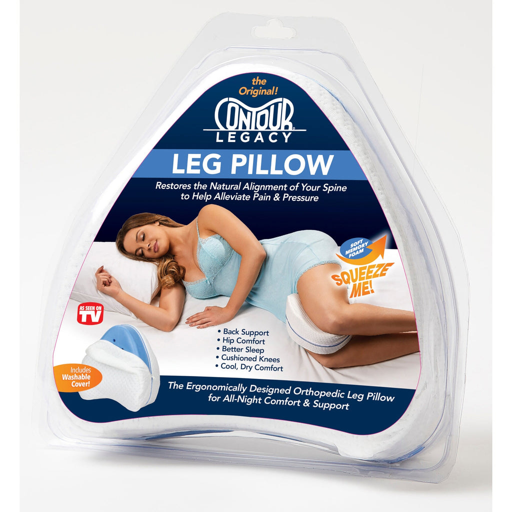 As Seen On TV Contour Legacy Ergonomic Leg Pillow, White