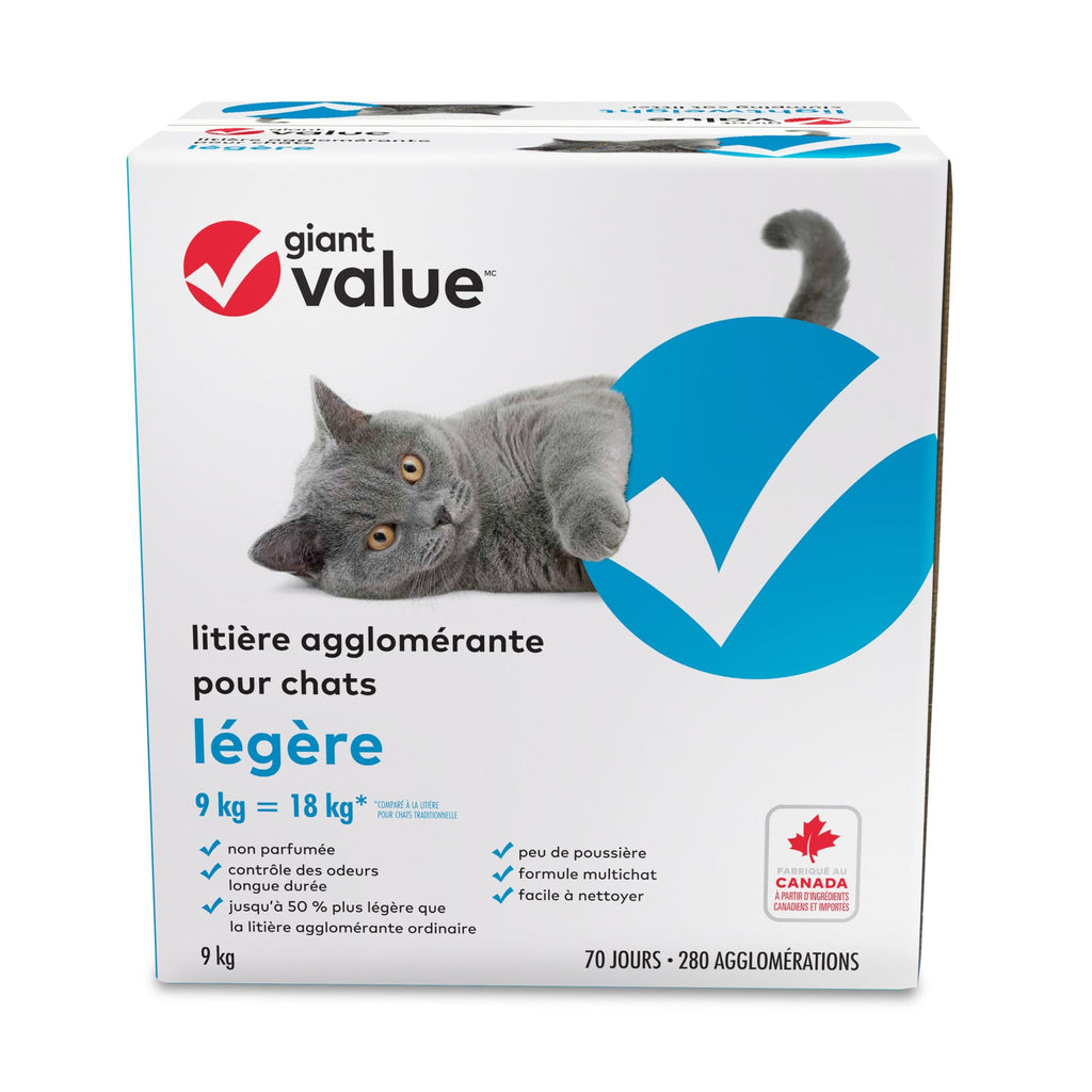 Giant Value Lightweight Clumping Cat Litter, 9 kg